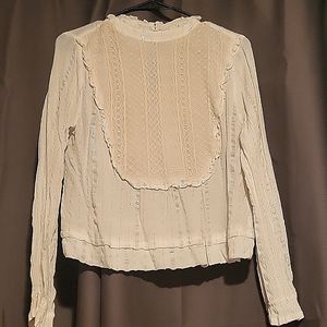 Abercrombie & Fitch long sleeve cream shirt